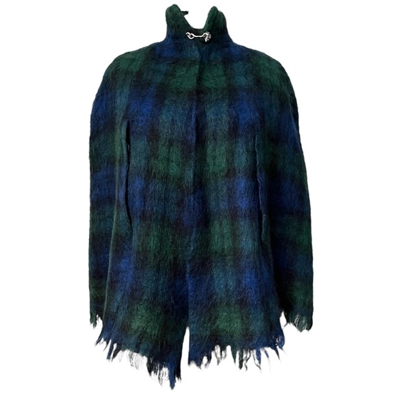 Vintage Robert Burns Mohair Black Watch cape - Picture 1 of 11
